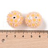 Handmade Luminous Polymer Clay Rhinestone Fancy Beads CLAY-H003-04F-4