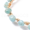 Natural Amazonite Braided Beaded Bracelet BJEW-JB07997-04-4