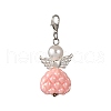 Angel Plastic Pearl & Acrylic Pendant Decorations HJEW-JM03466-4