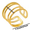 Minimalist Hollow 304 Stainless Steel Cuff Rings IP0850-2-1