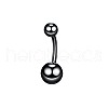 304 Stainless Steel 15 Gauge Round Belly Button Rings WGFD174-05-1