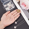 Beebeecraft 10Pcs Natural Rose Quartz Geometry Pendant Necklace NJEW-BBC0001-17-3