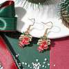 Christmas Theme Alloy Rhinestone Dangle Earrings EJEW-JE05830-04-2