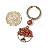 7Pcs Natural Gemstone Keychains KEYC-JKC01222-3