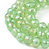 Transparent Electroplate Glass Beads Strands EGLA-F151-AB07-3
