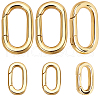 Beebeecraft 8Pcs 2 Styles Rack Plating Brass Spring Gate Rings KK-BBC0014-17-1