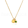 Simple Stainless Steel Square Pendant Necklaces for Women's Daily Wear QS9194-2-3