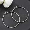 Tarnish Resistant 304 Stainless Steel Big Hoop Earrings EJEW-F105-04P-2