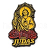 Rose Flower San Judas Zinc Alloy Enamel Pins Brooch JEWB-S033-03B-03-1