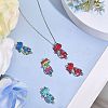 CHGCRAFT 30pcs 6 colors Zinc Alloy Enamel Connector Charms ENAM-CA0001-67-4