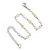 Rhombus 304 Stainless Steel Link Bracelets X-BJEW-N287-20-5