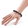 Mala Beads Bracelet with Alloy Hamsa Hand BJEW-JB08268-3