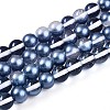 Baking Painted Transparent Glass Beads Strands DGLA-N011-10mm-08-1