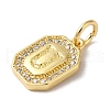Real 18K Gold Plated Brass Micro Pave Clear Cubic Zirconia Pendants KK-L216-002G-U-2