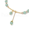 Natural Green Aventurine Round Beaded Charm Bracelets for Women BJEW-JB11931-01-3