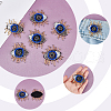 Evil Eye Felt Cloth Patches PATC-WH0007-13-4