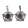 Natural & Synthetic Mixed Gemstone Pendants G-P517-01P-2