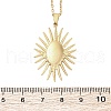 Sunflower 304 Stainless Steel Pendant Necklaces NJEW-M096-08G-3
