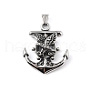 304 Stainless Steel Big Pendants STAS-K255-11AS-1