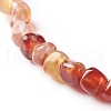 Natural Carnelian(Dyed) Chip Beads Bracelet for Girl Women BJEW-JB06748-03-4