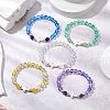 Synthetic Moonstone Beads Stretch Bracelets for Women Men BJEW-JB11376-2