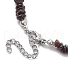 Natural Gemstone Beads Anklets AJEW-AN00583-11-3