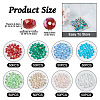 400Pcs 8 Colors Transparent Electroplate Glass Beads Strands EGLA-TA0001-22-3
