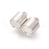 Platinum Brass Magnetic Clasps with Loops X-MC027-NF-2