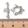 Rhodium Plated 925 Sterling Silver Toggle Clasps STER-D005-06P-3