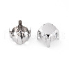 Non-Tarnish 201 Stainless Steel Sew on Prong Settings STAS-T032-01-8mm-P-2