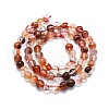 Natural Red Hematoid Quartz/Ferruginous Quartz Beads Strands G-K245-A01-02-2