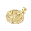 Brass Micro Pave Clear Cubic Zirconia Pendants KK-P273-15C-G-2
