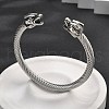 Viking 304 Stainless Steel Open Cuff Bangles for Men BJEW-U001-07J-AS-5