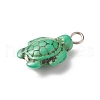 Dyed Synthetic Turquoise Pendants PALLOY-JF01906-01-4