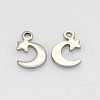 Tarnish Resistant 304 Stainless Steel Moon and Star Charms STAS-N025-08-1