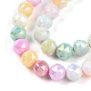 Electroplate Glass Beads Strands GLAA-N010-8mm-05-3