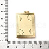 Brass Micro Pave Cubic Zirconia and Enamel Pendants KK-Q098-17G-B-3