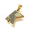 Golden 304 Stainless Steel Pendants STAS-K300-01G-K-2