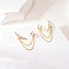 Fashionable S925 Sterling Silver Clear Cubic Zirconia Stud Earrings BI8487-2