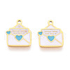 304 Stainless Steel Enamel Charms STAS-T065-54G-01-1