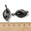 Natural Obsidian Horse Eye Pendants G-F766-01AS-06-3