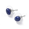 Natural Lapis Lazuli Stud Earrings for Women EJEW-E285-01P-01-2