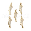 Brass Micro Pave Cubic Zirconia Pendants KK-E068-VF282-4