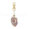 Moon Alloy Swivel Lobster Claw Clasps & Brass Cable Chains AJEW-JB01336-03-2