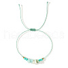 Bohemian Style Natural Green Aventurine Chips Braided Bead Bracelets for Women Men FC0503-3-2