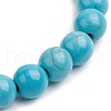 Synthetic Turquoise Beaded Stretch Bracelets for Women Men BJEW-JB11552-02-4