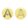 Brass Micro Pave Clear Cubic Zirconia Beads KK-T030-LA843-AX3-3