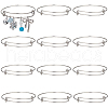 SUNNYCLUE 12Pcs Adjustable 304 Stainless Steel Expandable Bangle Making MAK-SC0001-17-1