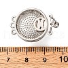 Brass Micro Pave Clear Cubic Zirconia Box Clasps KK-D378-13P-3