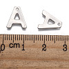 Tarnish Resistant 304 Stainless Steel Letter Charms STAS-O072-A-3